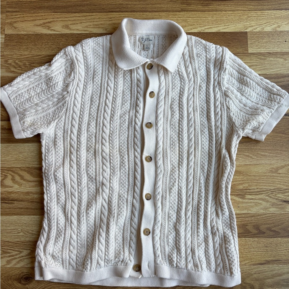 J. Crew Off-White Knit Cardigan